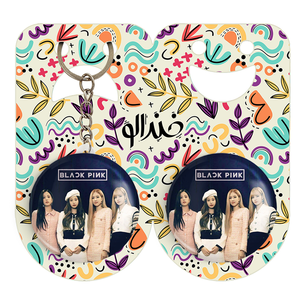 پیکسل خندالو مدل گروه بلک پینک کد 14564 به همراه جاکلیدی