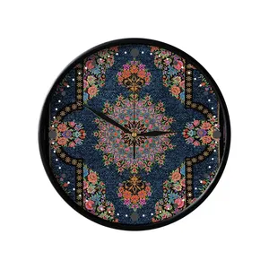 ساعت دیواری مدوپد طرح قالی قم ترنجی گلفرنگ مدل C-Ghom169