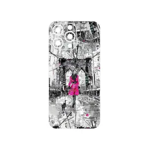 MAHOOT Collage of Catwalk Bridge Cover Sticker for Apple iPhone 14 Pro Max