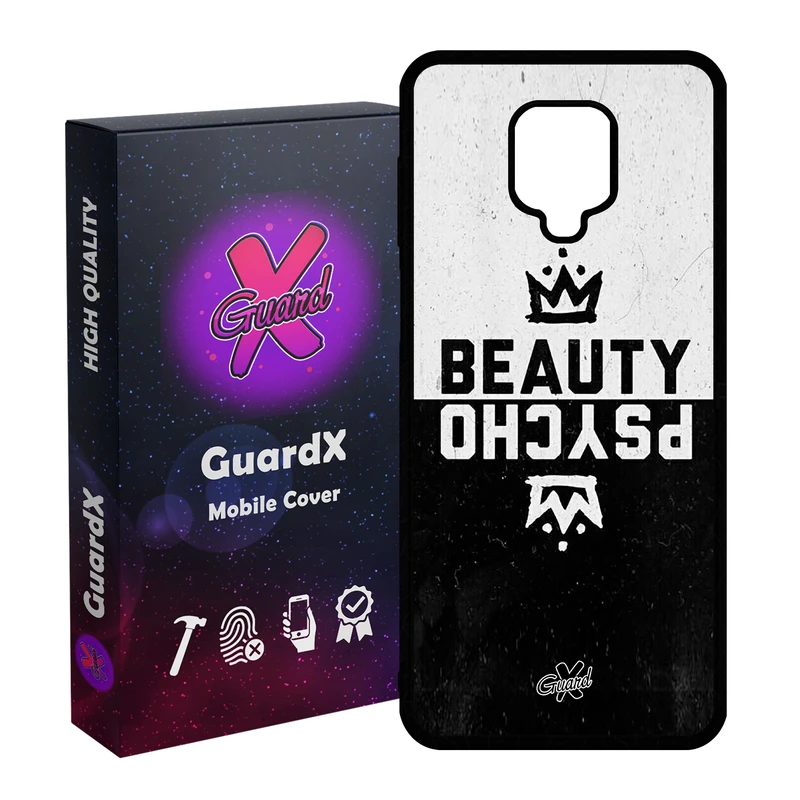 کاور گارد ایکس طرح Beauty Psycho مدل Glass10094 مناسب برای گوشی موبایل شیائومی Redmi Note 9S / Note 9 Pro / Note 9 Pro Max