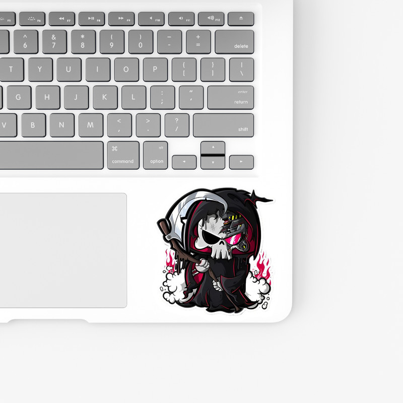 استیکر لپ تاپ و موبایل بووم طرح روح مدل Art کد LA94