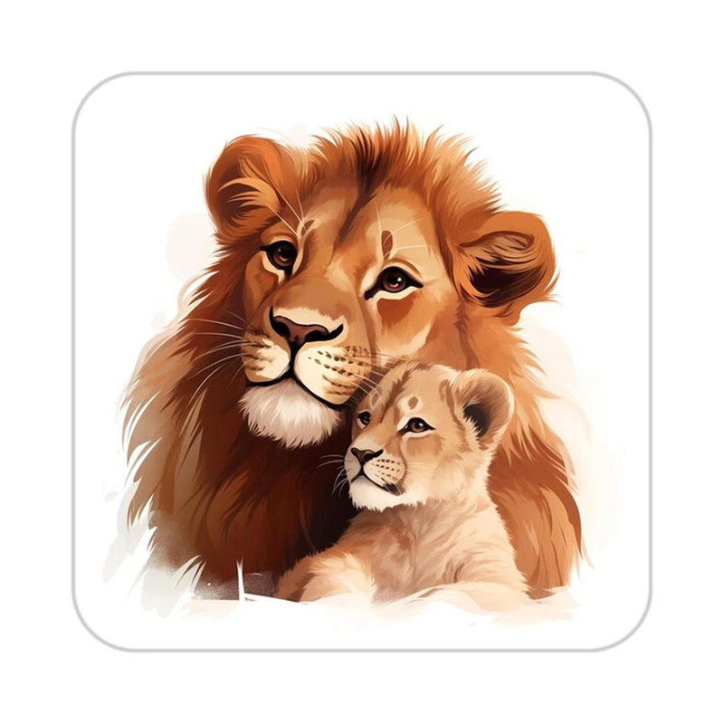 زیر لیوانی کاکتی طرح شیر مدل mp24221