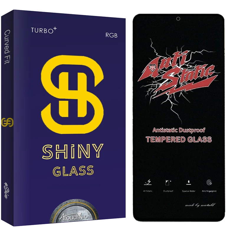 محافظ صفحه نمایش آتوچبو مدل Shiny Antistatic مناسب برای گوشی موبایل شیائومی Poco M6 4G / Poco M6 Pro 5G