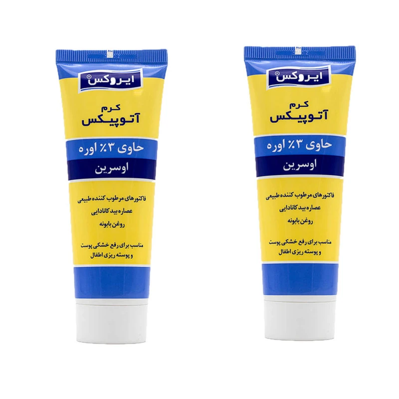 عکس شماره 2 : کرم نرم کننده کودک ایروکس مدل آتوپیکس حجم 75 میلی-لیتر بسته دو عددی