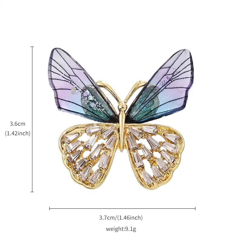 گل سینه زنانه طرح پروانه کد 1120018 گل سینه زنانه طرح پروانه کد 1120018