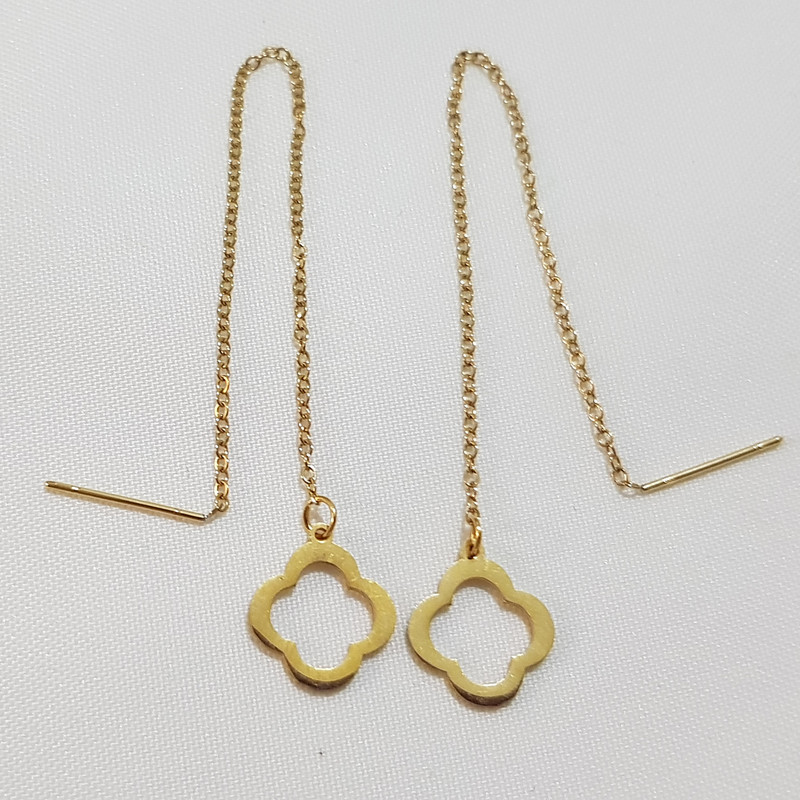 گوشواره زنانه مدل بخیه ای گل 3400 گوشواره زنانه مدل بخیه ای گل 3400