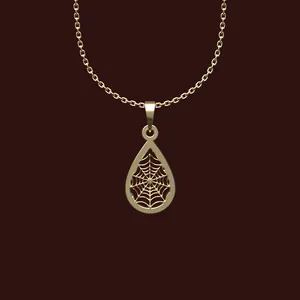 گردنبند طلا 18 عیار زنانه مدوپد مدل تارعنکبوت کد W2-1-1016