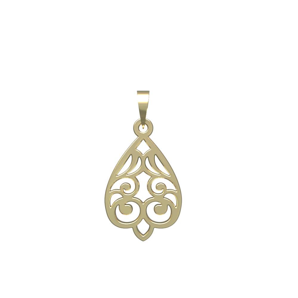 آویز گردنبند طلا 18 عیار زنانه مدوپد مدل اسلیمی کد PA1-15333 -  - 2