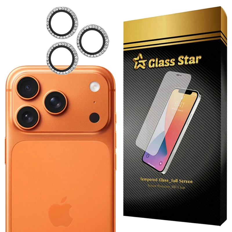 محافظ لنز دوربین شیشه‌ای گلس استار مدل NRIG20 مناسب برای گوشی موبایل اپل iPhone 17 Pro Max