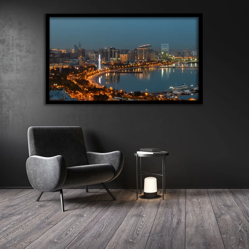 تابلو نوری بکلیت طرح منظره شهری مدل لایت باکسی B31