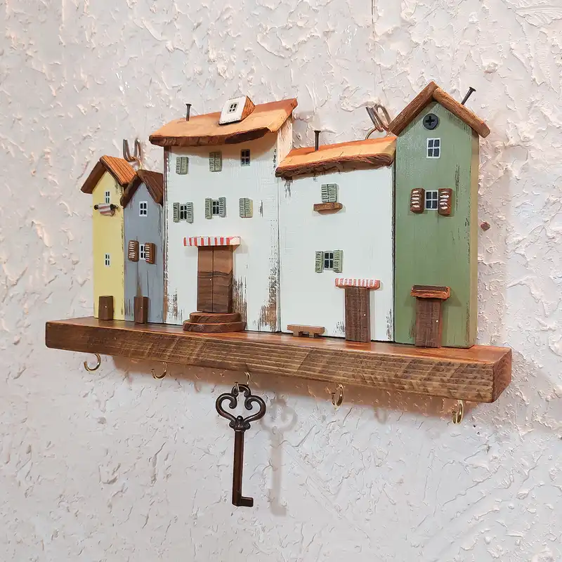 جاکلیدی دیواری مدل دهکده فانتزی کد 5333z