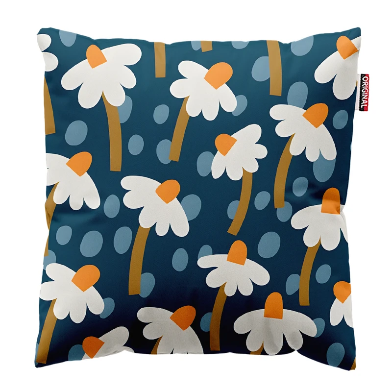 کوسن پاد آفرین مدل گل و برگ کد PK403092 سایز 40*40 سانتی متر