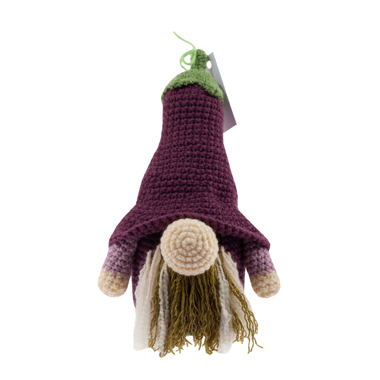 عروسک بافتنی مدل گونوم بادمجان