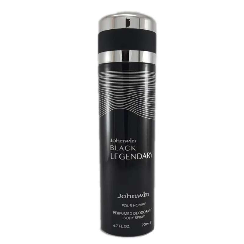 اسپری بدن مردانه جانوین مدل BLACK LEGENDARY حجم 200 میلی لیتر
