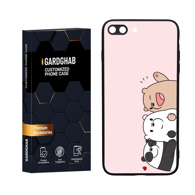 کاور گارد قاب مدل دورژله ای فانتزی مناسب برای گوشی موبایل اپل iPhone 7 Plus / 8 plus