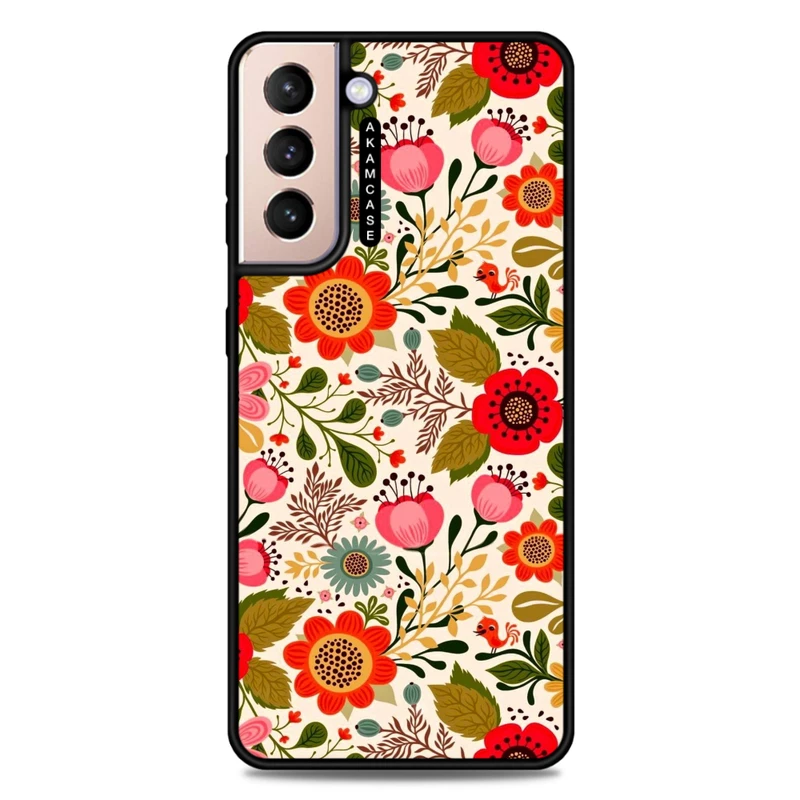 کاور آکام مدل AMC-WSGS21P-FLOWERS4 مناسب برای گوشی موبایل سامسونگ Galaxy S21 Plus