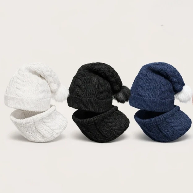 عکس شماره 4 : ست کلاه و شال گردن بافتنی مدل شیطونی داخل خز mr_ht