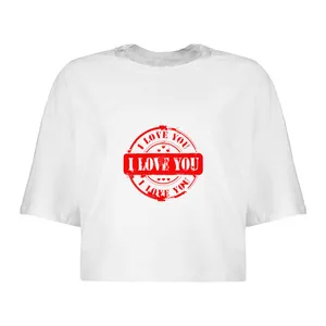 کراپ‌تاپ آستین کوتاه زنانه مدل LOVE کد L94 S