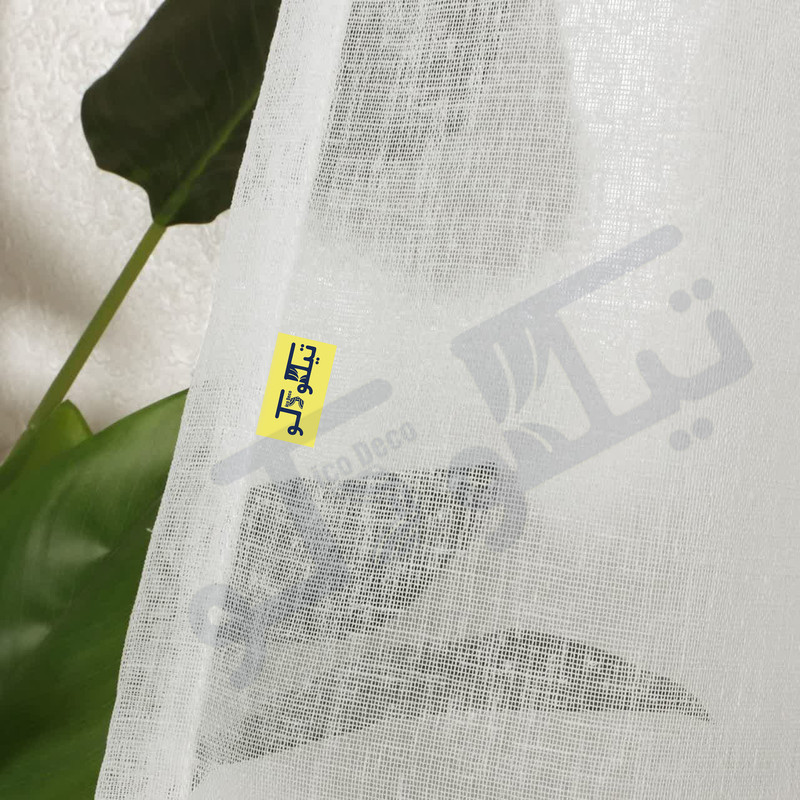 پرده تیکو دکو مدل کتان شفاف افکت دار سایز 150x280 سانتیمتر