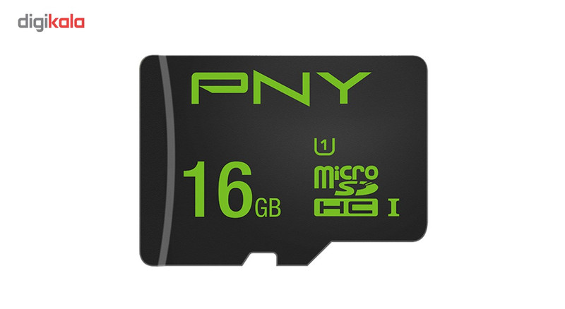 کارت حافظه microSDHC پی ان وای مدل U1 کلاس 10 استاندارد UHS-I سرعت 80MBps ظرفیت 16 گیگابایت به همراه آداپتور SD