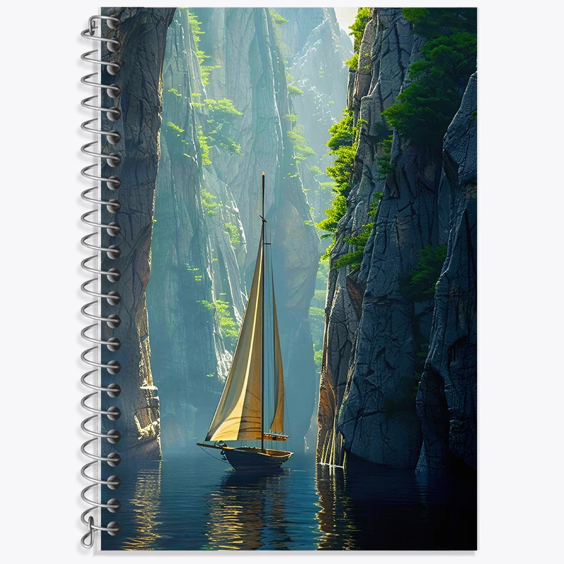 دفتر لغت 50 برگ خندالو طرح قایق کد F6736