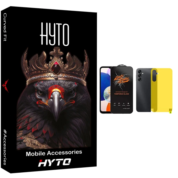 محافظ صفحه نمایش هیتو مدل Antistatic Pro مناسب برای گوشی موبایل سامسونگ galaxy a14 به همراه محافظ پشت گوشی