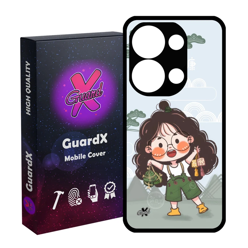 کاور گارد ایکس طرح دختر مدل Glass10664 مناسب برای گوشی موبایل شیائومی Redmi Note 13 Pro 4G / Poco M6 Pro 4G