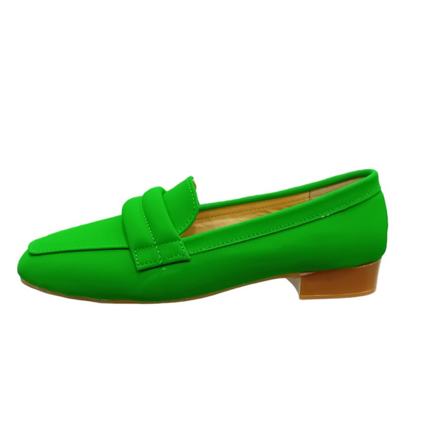 کفش زنانه مدل بالشتی رنگ سبز