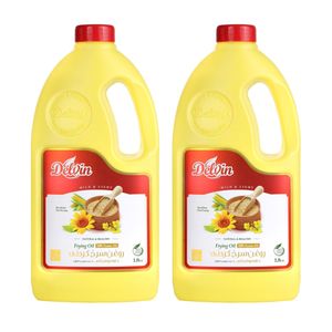 روغن سرخ کردنی بر پایه روغن کنجد دلوین - 1800 میلی لیتر مجموعه 2 عددی