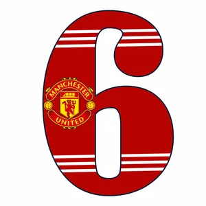  استند رومیزی تولد مدل عدد 6 طرح منچستر یونایتد کد 1909