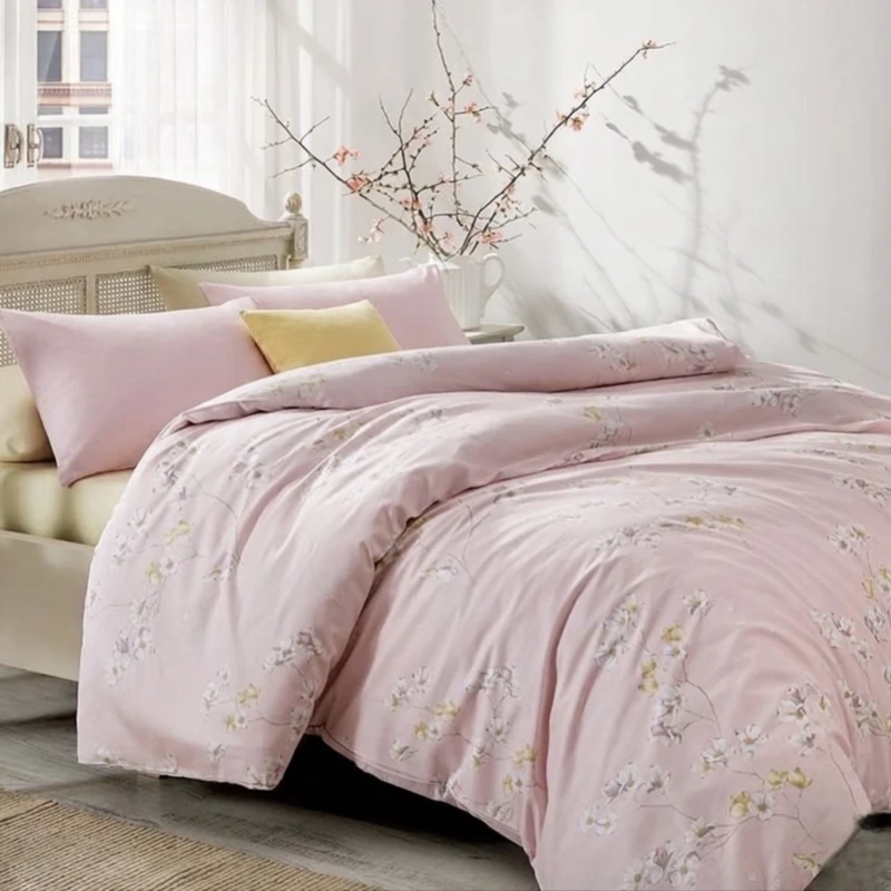 روکش لحاف ساتن-پنبه انگلیش هوم مدل Pure Fleur دو نفره سایز 220x200 سانتی‌متر