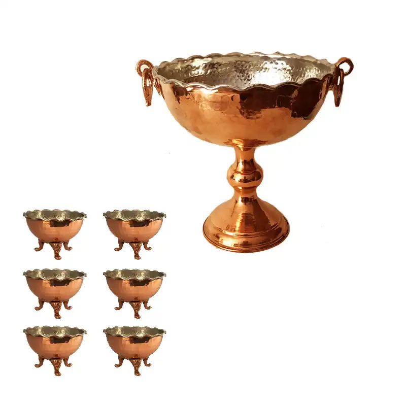 آجیل خوری مسی کد ZN046 مجموعه 7 عددی