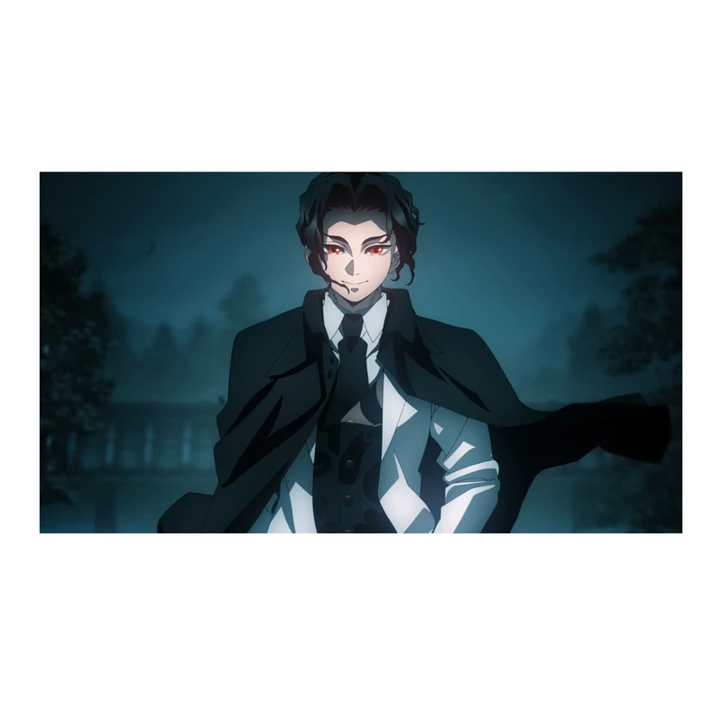 استیکر لپ تاپ و موبایل مدل انیمه طرح شیطان کش موزان کیبوتسوجی demon slayer Muzan Kibutsuji کد 802