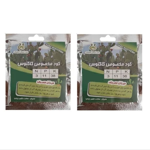کود مخصوص کاکتوس سبز رویش اصفهان کد P60 وزن ۱۰۰گرم بسته ۲ عددی