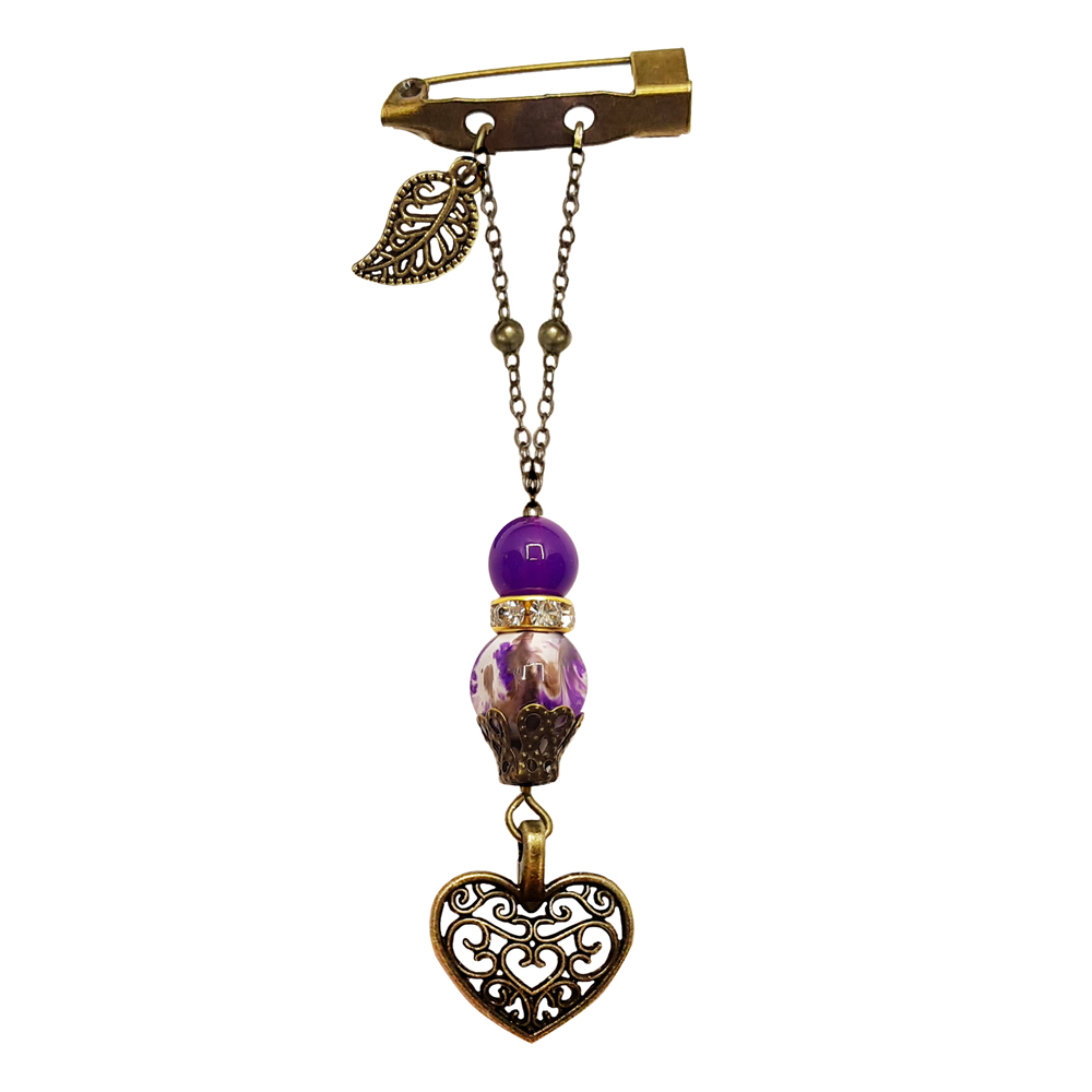 سنجاق سینه زنانه مدل قلب