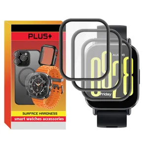 محافظ صفحه نمایش پلاس مدل Pmma-PL مناسب برای ساعت هوشمند شیائومی Redmi Watch 5 Lite بسته سه عددی