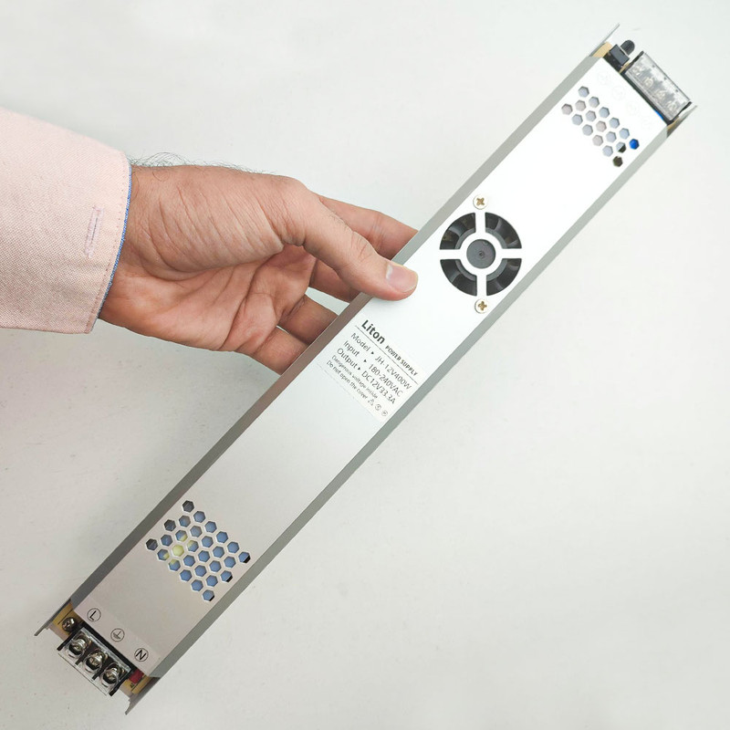 منبع تغذیه 12 ولت 33.3 آمپر لیتون مدل JH-12v 400W اسلیم