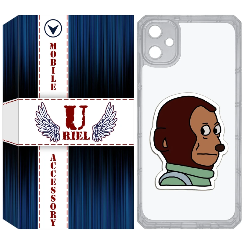 کاور یوریل مدل Clear کد 88 طرح میمون مناسب برای گوشی موبایل سامسونگ Galaxy A05