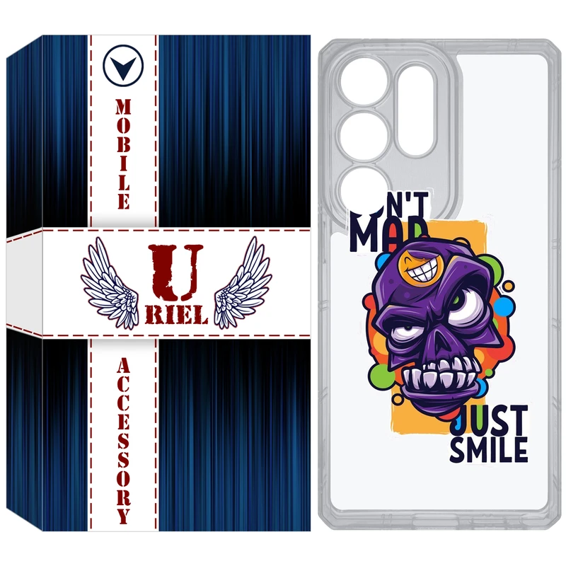 کاور یوریل مدل Clear کد 33 طرح Smile مناسب برای گوشی موبایل سامسونگ Galaxy S25 Ultra