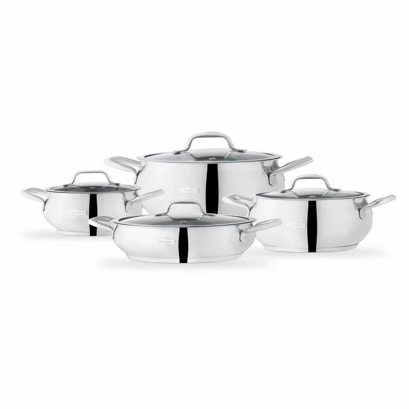 سرویس قابلمه و تابه استیل 8 پارچه مادام کوکو مدل  Vera Cookware Set - OFF