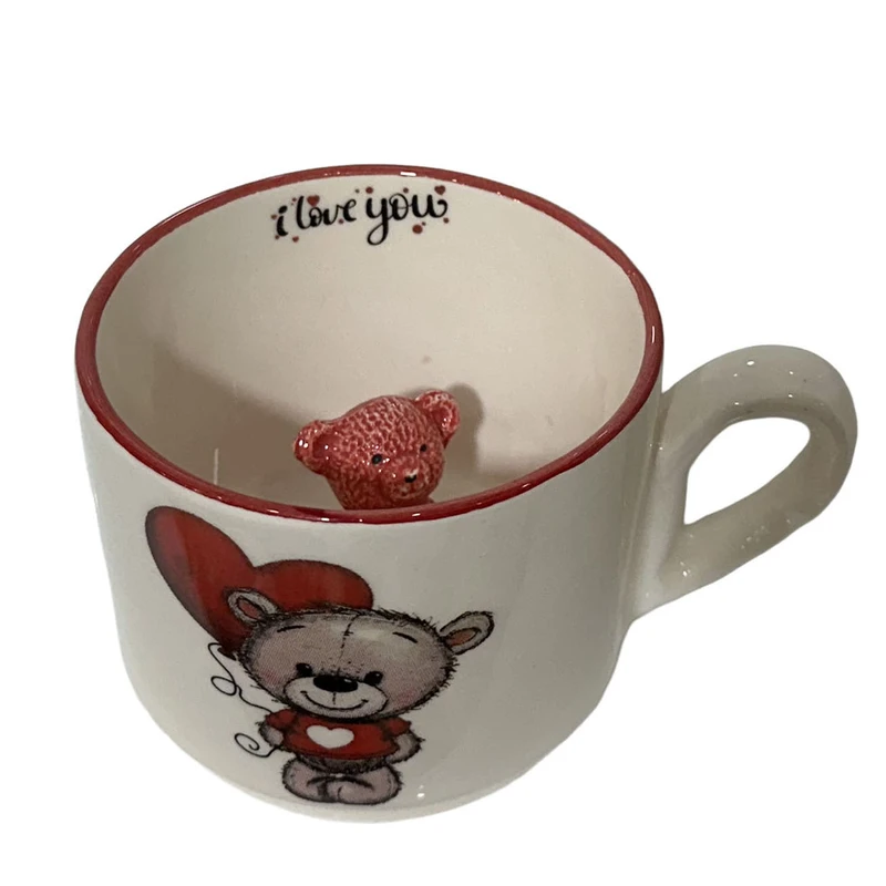 ماگ مدل داخل مجسمه‌ای طرح خرسی کد MG-CG-012-Sc08