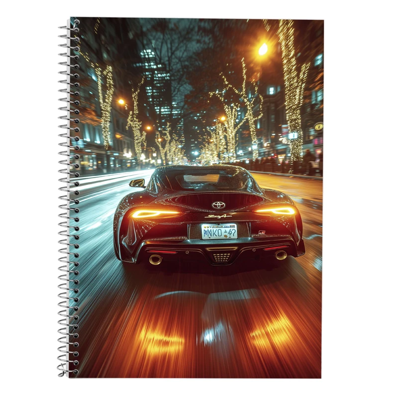 دفتر زبان 50 برگ مدوپد مدل دو خط طرح need for speed کد DF13642