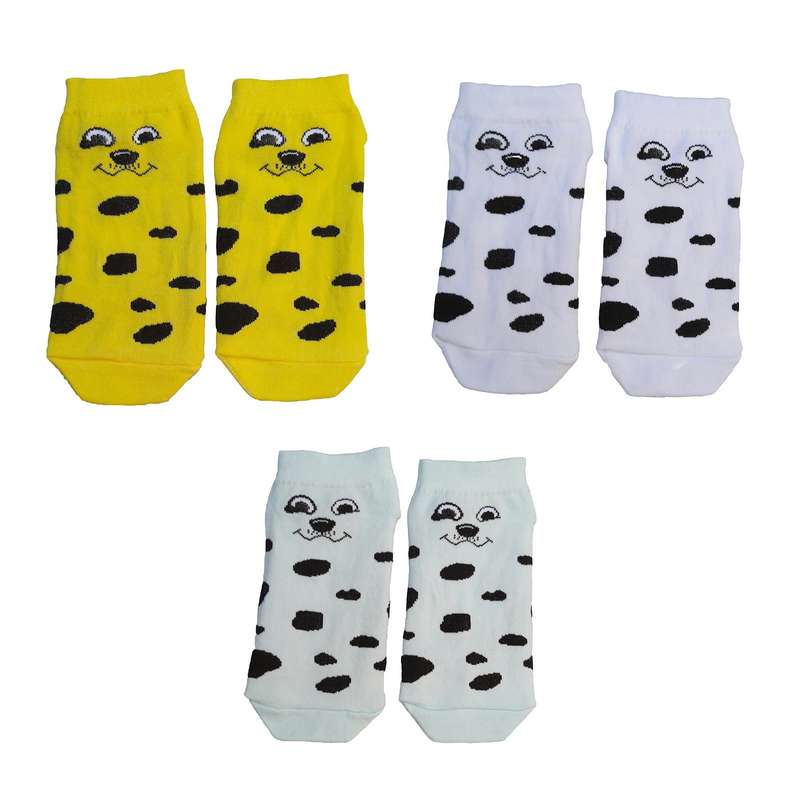 جوراب دخترانه مدل هاپی مجموعه 3 عددی