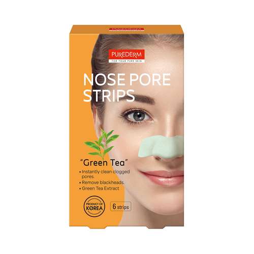چسب‌ پاک کننده بینی پیور درم مدل GREEN TEE بسته 6 عددی