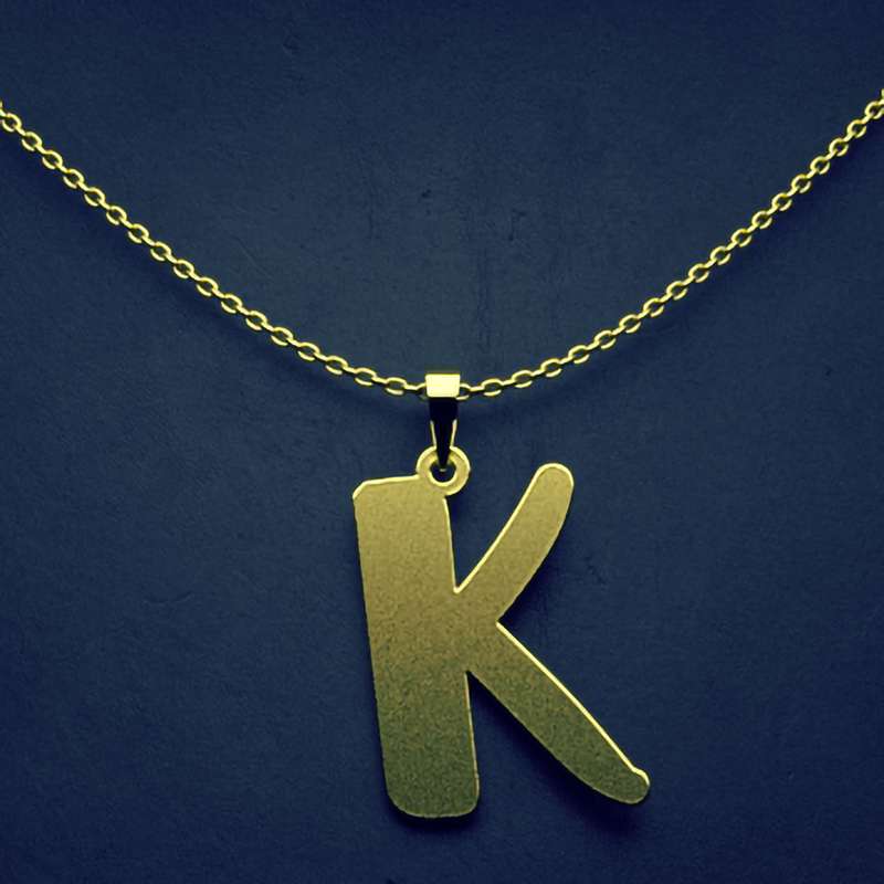 گردنبند طلا 18 عیار زنانه مدوپد مدل حرف K کد H2-1-1117 گردنبند طلا 18 عیار زنانه مدوپد مدل حرف K کد H2-1-1117