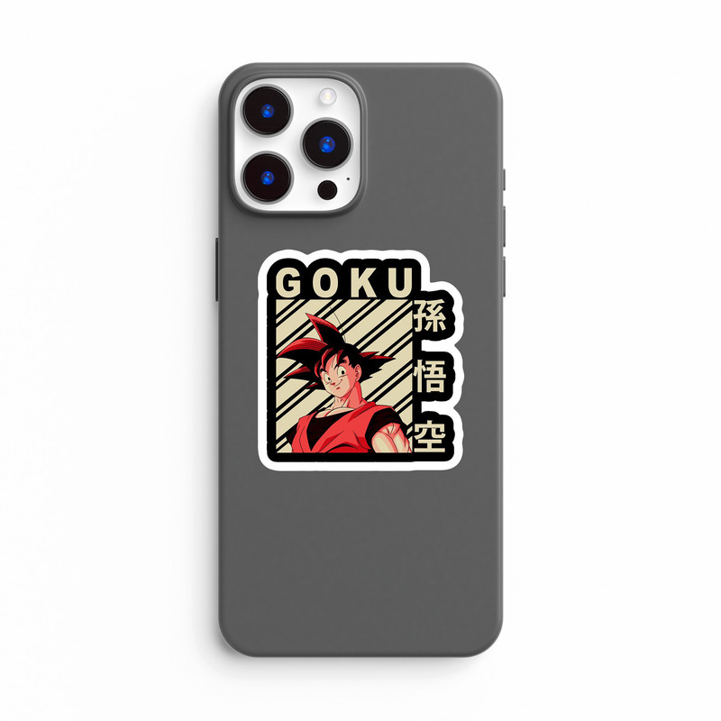 استیکر لپ تاپ و موبایل بووم طرح انیمه مدل Goku کد KT95