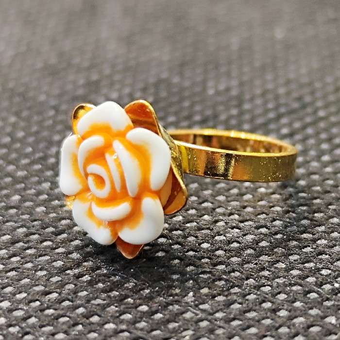 انگشتر دخترانه مدل گل رز کد 15