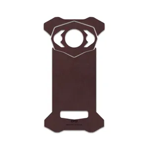 MAHOOT Matte-Dark-Brown-Leather Cover Sticker for Doogee S98 Pro