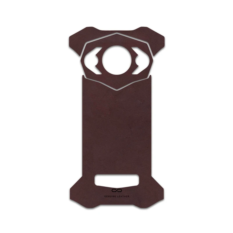 برچسب پوششی ماهوت مدل Matte-Dark-Brown-Leather مناسب برای گوشی موبایل دوجی S98 Pro