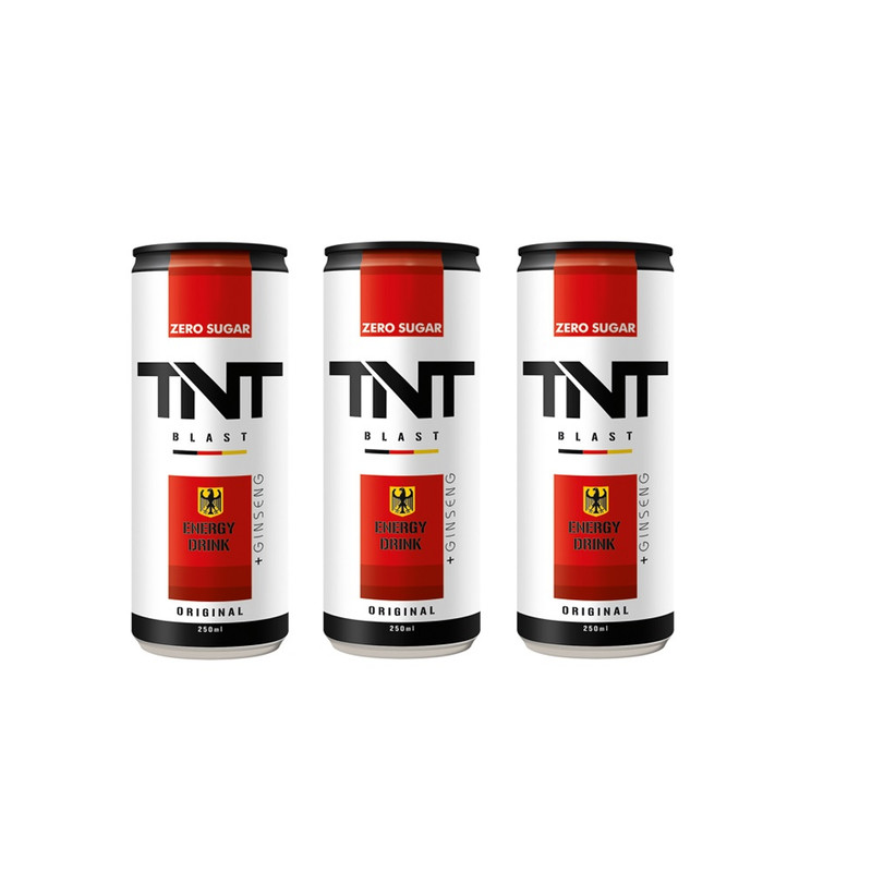 نوشابه انرژی زا بدون شکر تی ان تی بلست - 250 میلی لیتر بسته 3 عددی